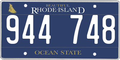 RI license plate 944748