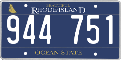 RI license plate 944751