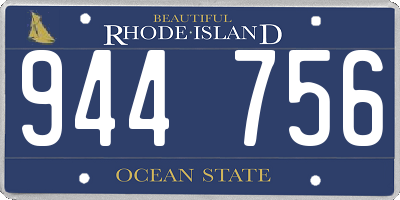 RI license plate 944756