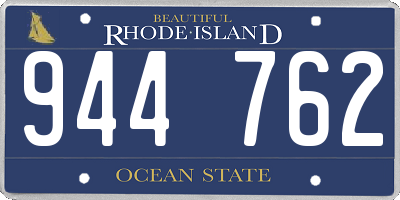 RI license plate 944762