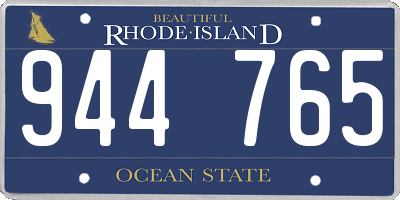 RI license plate 944765