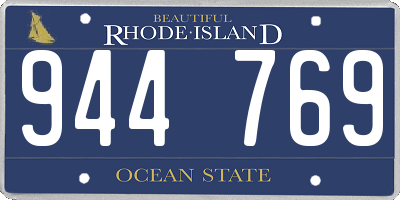RI license plate 944769