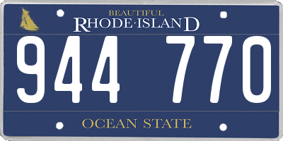 RI license plate 944770