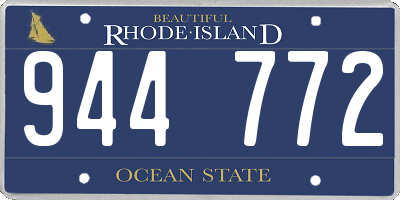 RI license plate 944772