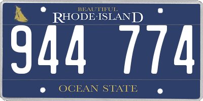 RI license plate 944774