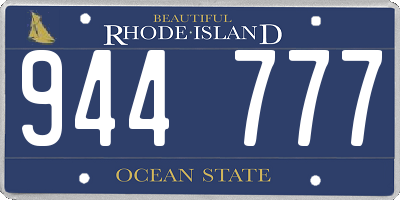 RI license plate 944777