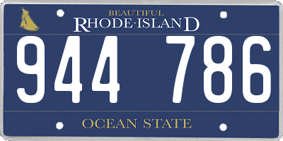 RI license plate 944786