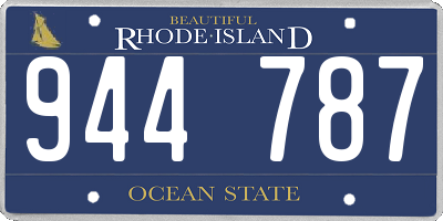 RI license plate 944787