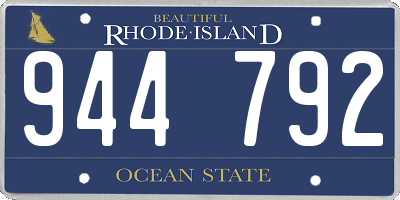 RI license plate 944792