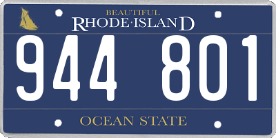 RI license plate 944801