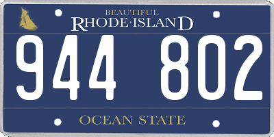 RI license plate 944802