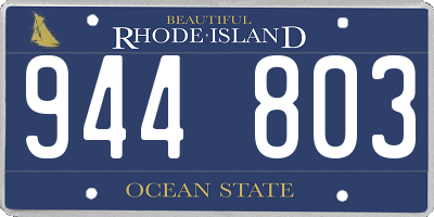 RI license plate 944803