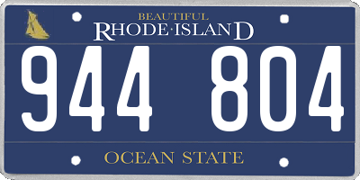 RI license plate 944804