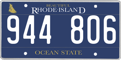 RI license plate 944806