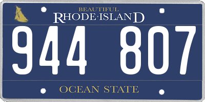 RI license plate 944807