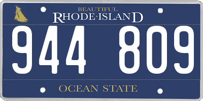 RI license plate 944809