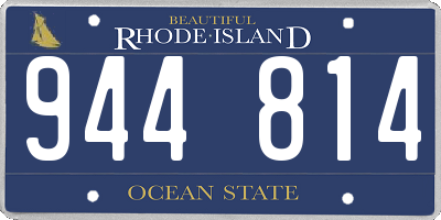RI license plate 944814