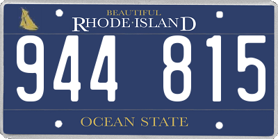 RI license plate 944815