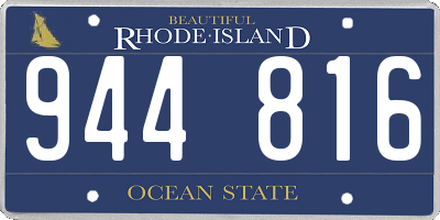 RI license plate 944816
