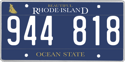 RI license plate 944818