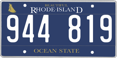 RI license plate 944819