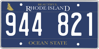 RI license plate 944821