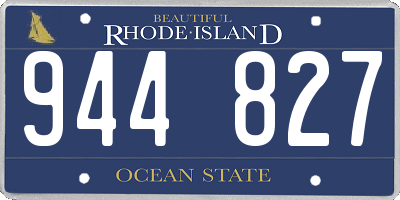 RI license plate 944827