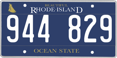 RI license plate 944829