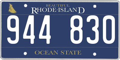 RI license plate 944830
