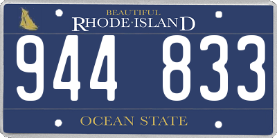 RI license plate 944833