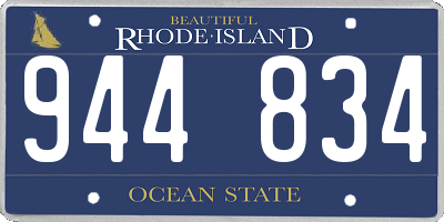 RI license plate 944834