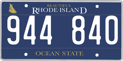 RI license plate 944840