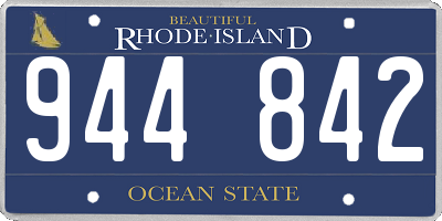 RI license plate 944842