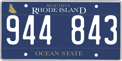RI license plate 944843