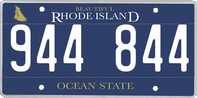RI license plate 944844