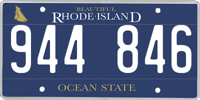 RI license plate 944846