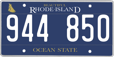 RI license plate 944850