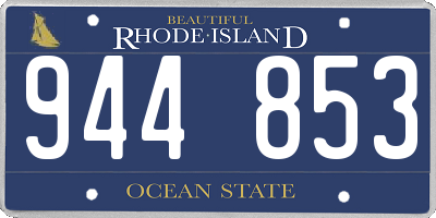 RI license plate 944853
