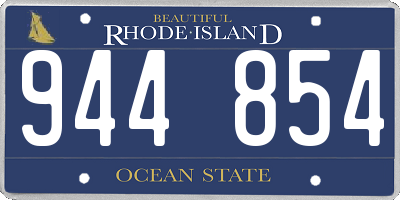 RI license plate 944854