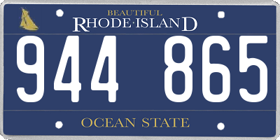 RI license plate 944865