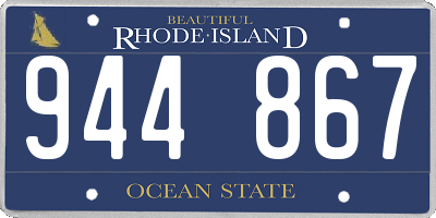 RI license plate 944867