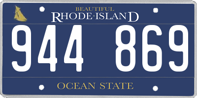 RI license plate 944869