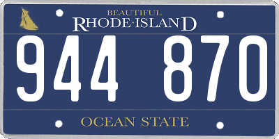 RI license plate 944870