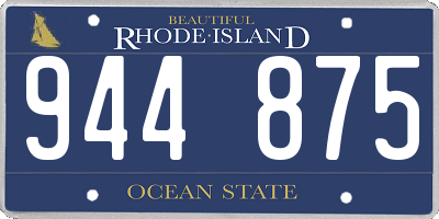 RI license plate 944875