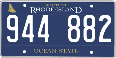 RI license plate 944882