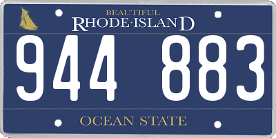 RI license plate 944883