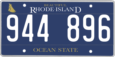 RI license plate 944896