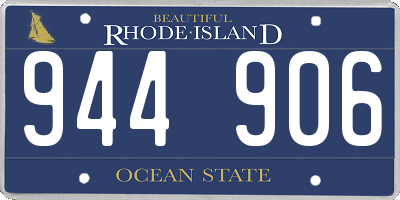 RI license plate 944906