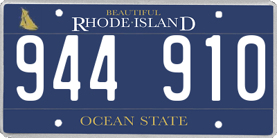 RI license plate 944910