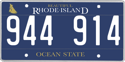 RI license plate 944914